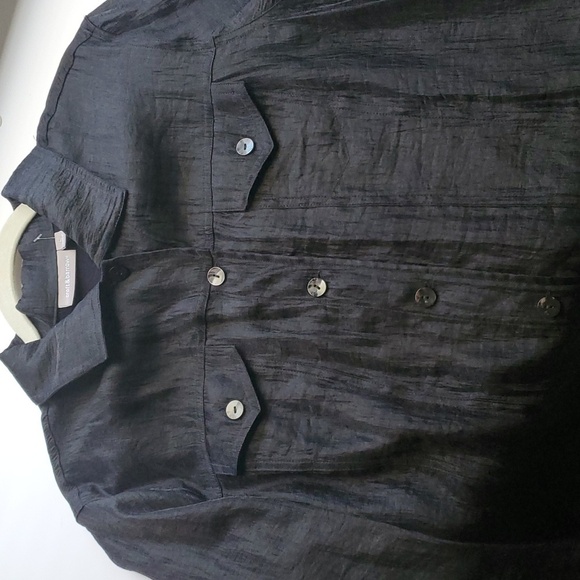 Croft & Barrow jacket womens size large BLACK button down black womens - Picture 5 of 14